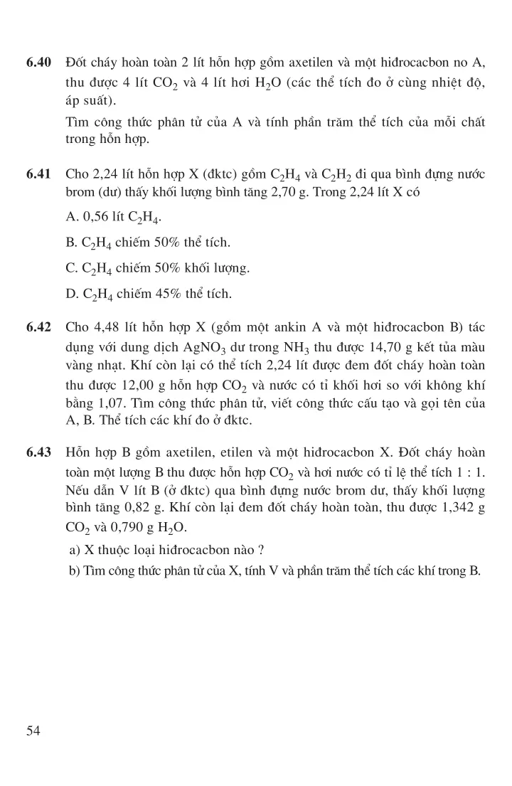 Bài 44: Luyện tập hiđrocacbon không no