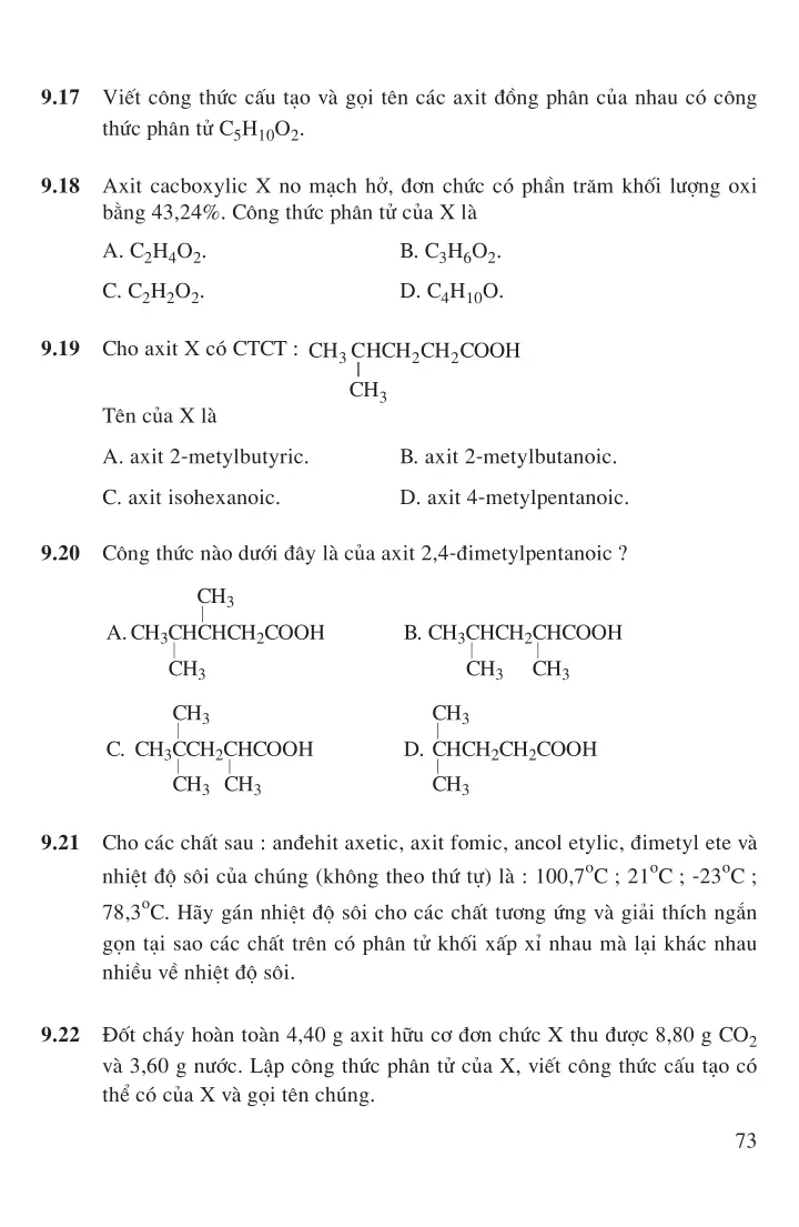 Bài 60: Axit cacboxylic - Cấu trúc, danh pháp và tính chất vật lí