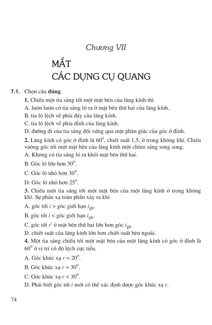 Chương 7: Mắt. Các dụng cụ quang