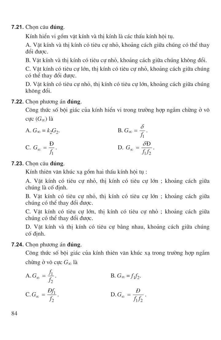 Chương 7: Mắt. Các dụng cụ quang