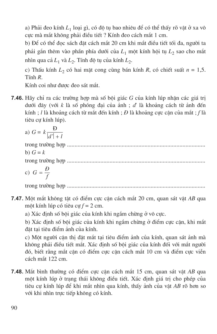 Chương 7: Mắt. Các dụng cụ quang