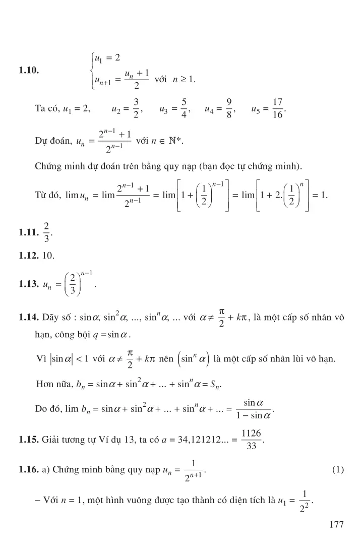 Bài 1: Giới hạn của dãy số