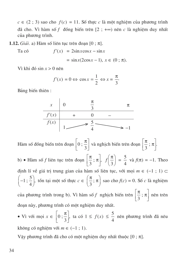 Bài 1: Tính đơn điệu của hàm số