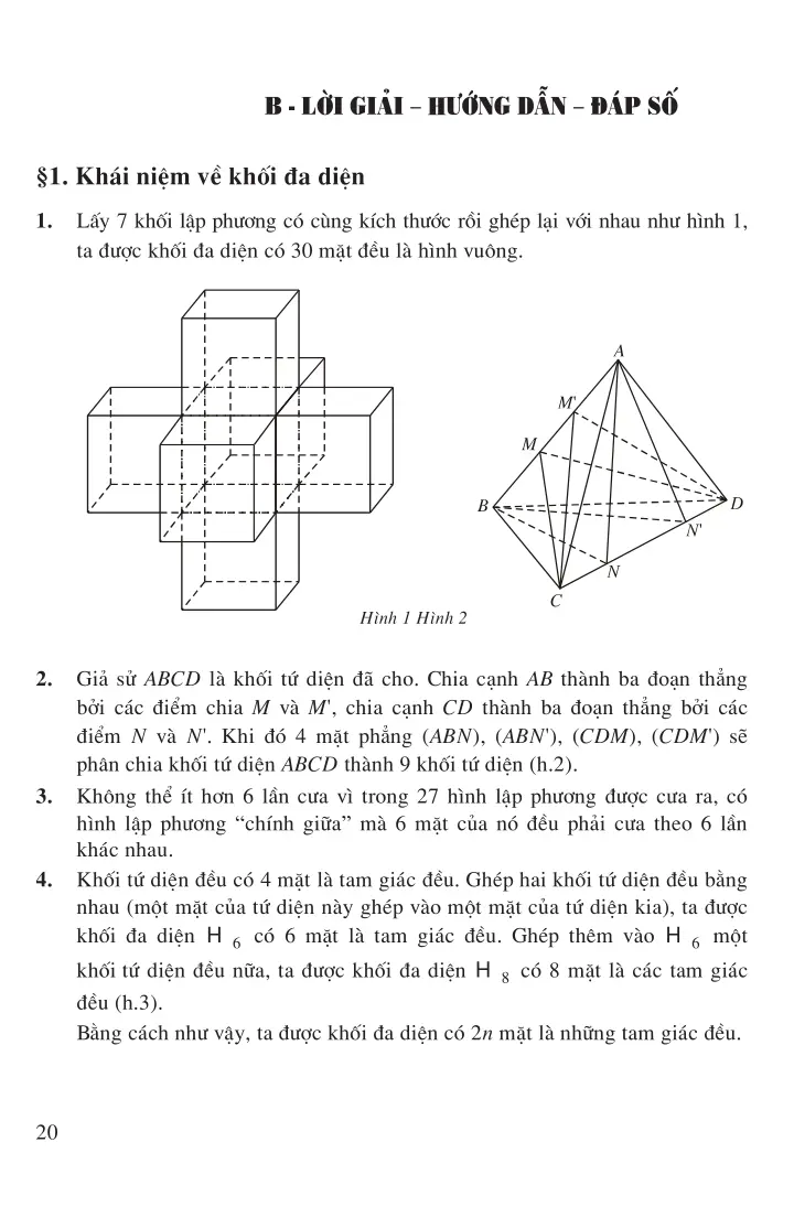 Bài 1: Khái niệm về khối đa diện