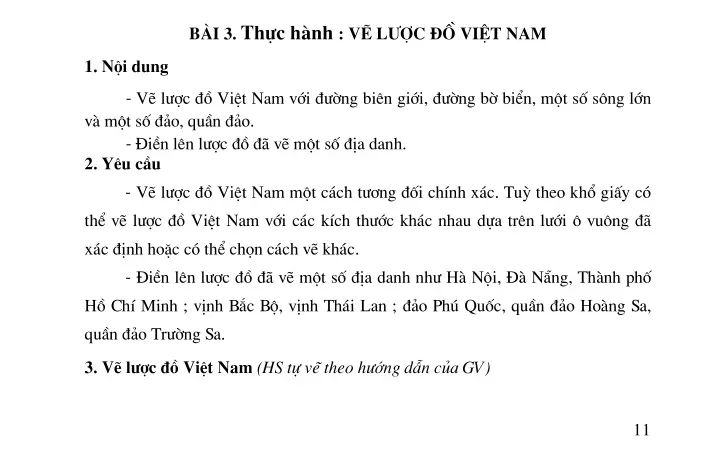 Bài 3. Thực hành : Về lược đồ Việt Nam