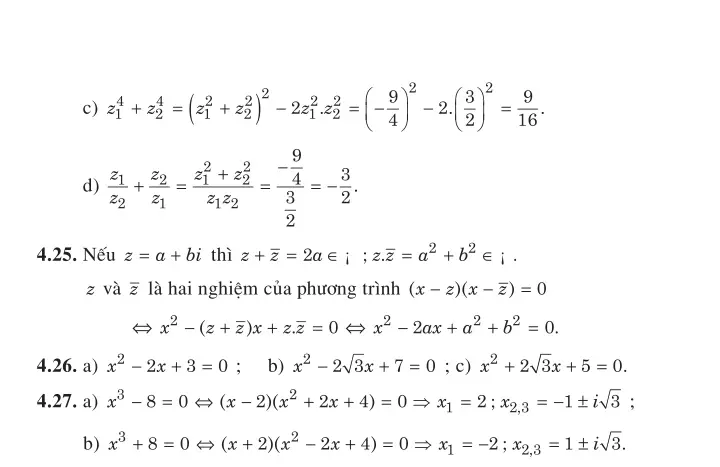 Bài 4 : Phương trình bậc hai với hệ số thực