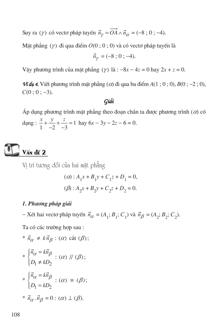 Bài 2 : Phương trình mặt phẳng