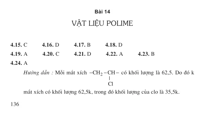 Bài 14: Vật liệu polime