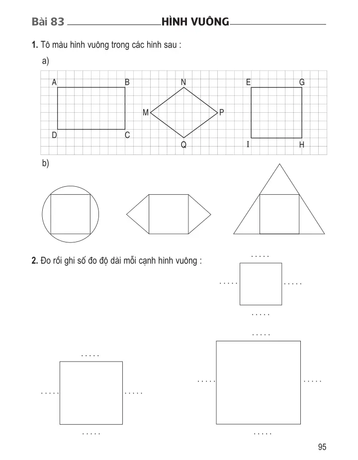 Bài 83: Hình vuông