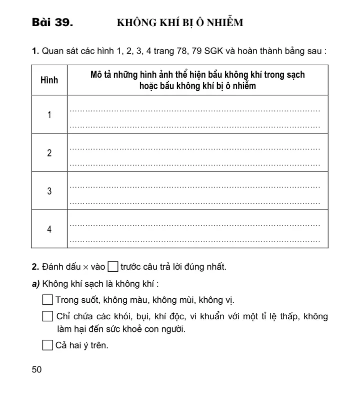 Bài 39: Không khí bị ô nhiễm