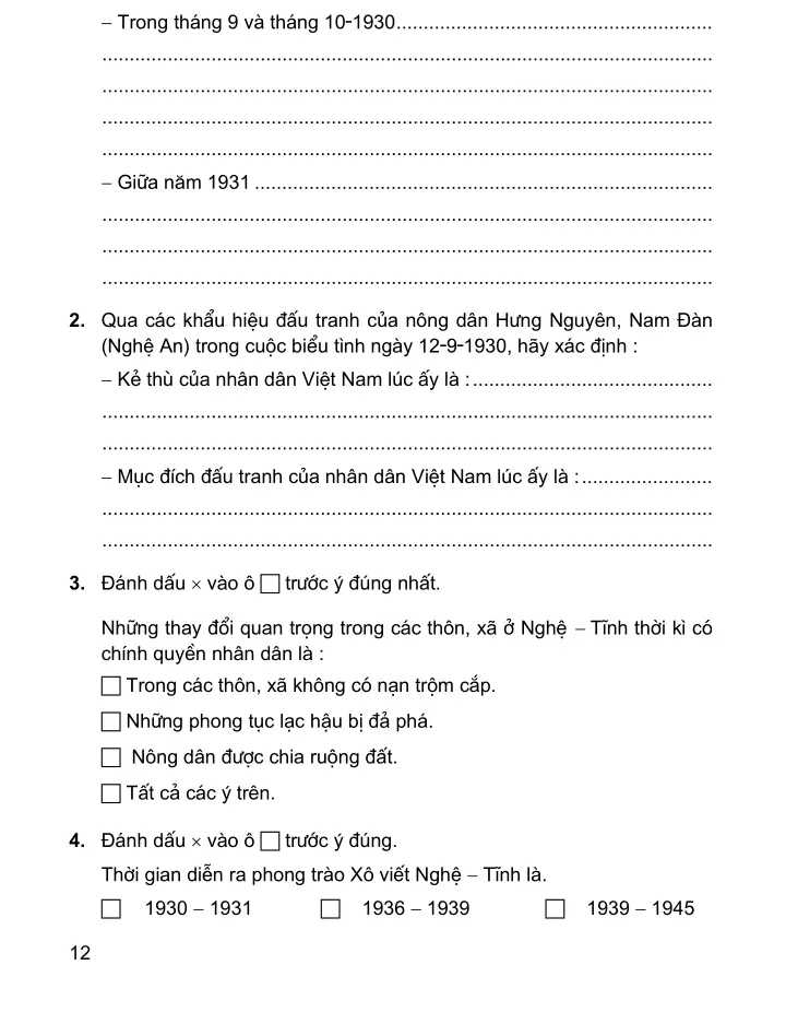 Bài 8: Xô viết Nghệ – Tĩnh