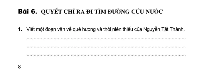 Bài 6: Quyết chí ra đi tìm đường cứu nước