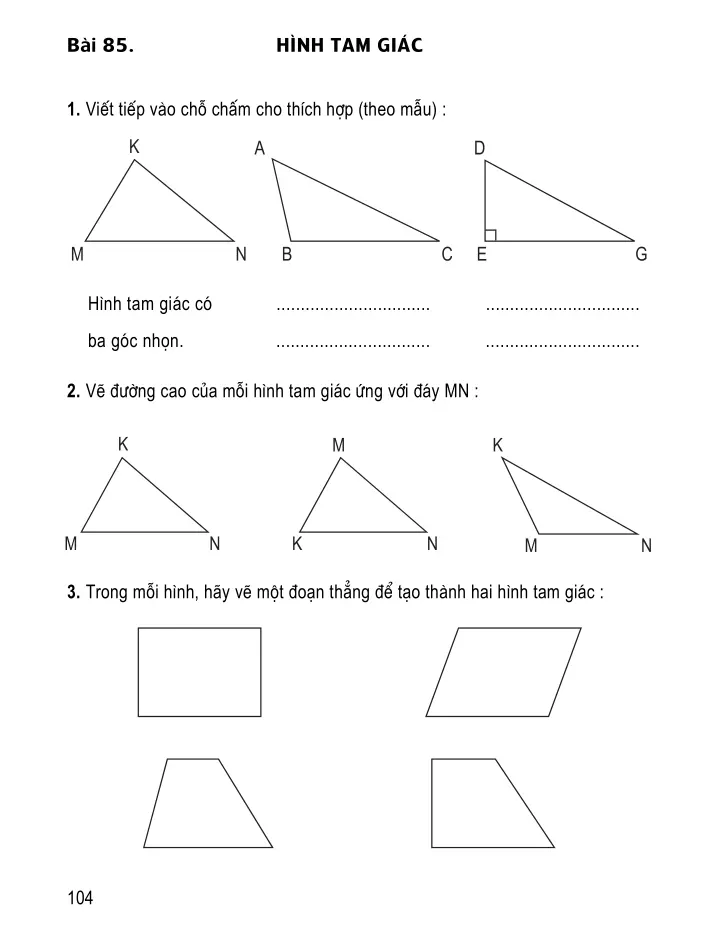 Bài 85: Hình tam giác