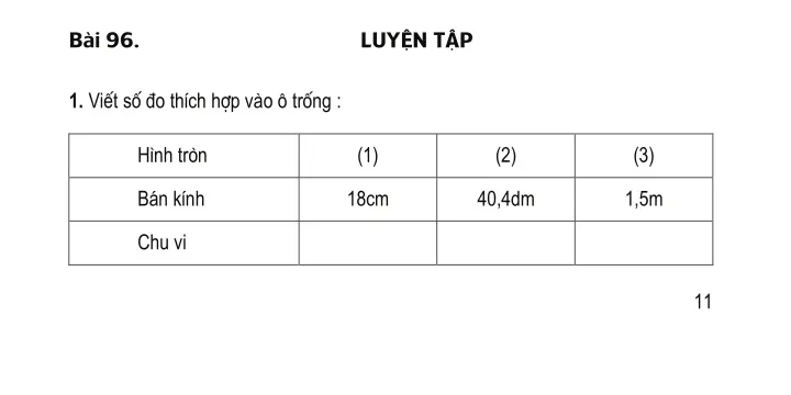 Bài 96: Luyện tập