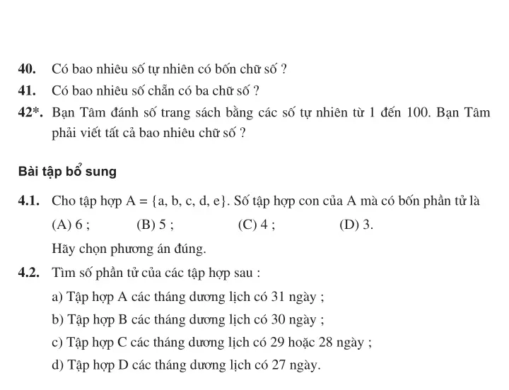 Bài 4: Số phần tử của một tập hợp. Tập hợp con