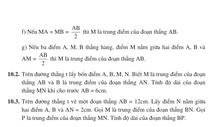 Bài 10: Trung điểm của đoạn thẳng