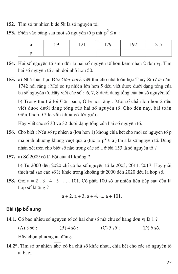 Bài 14: Số nguyên tố. Hợp số. Bảng số nguyên tố