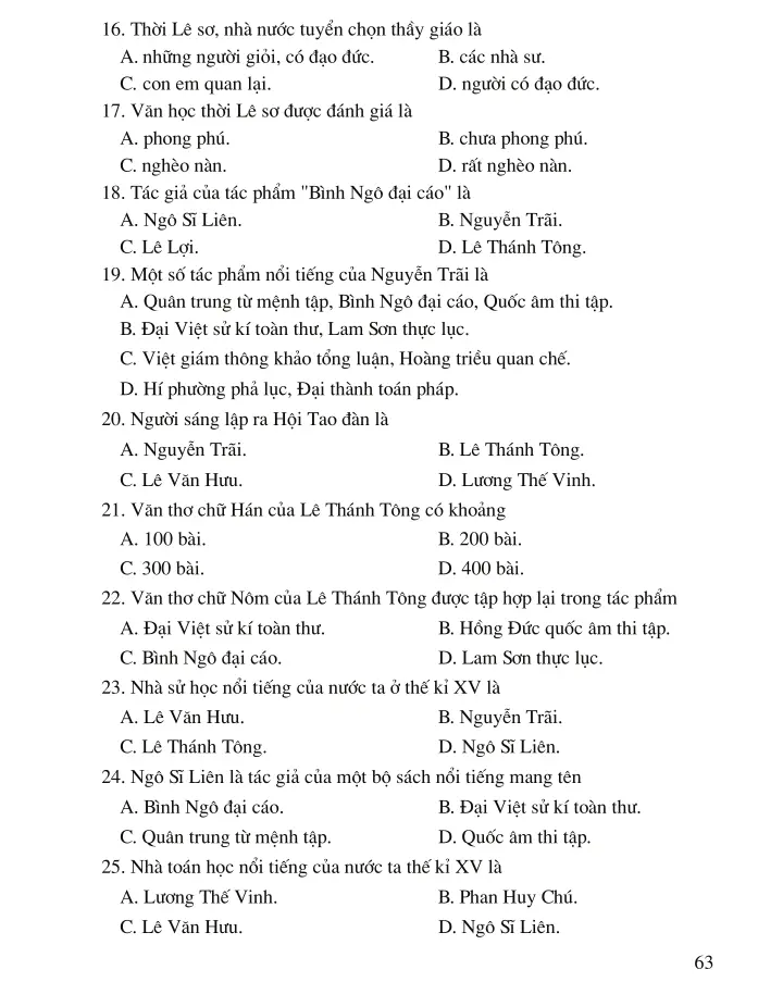Bài 20: Nước Đại Việt thời Lê Sơ