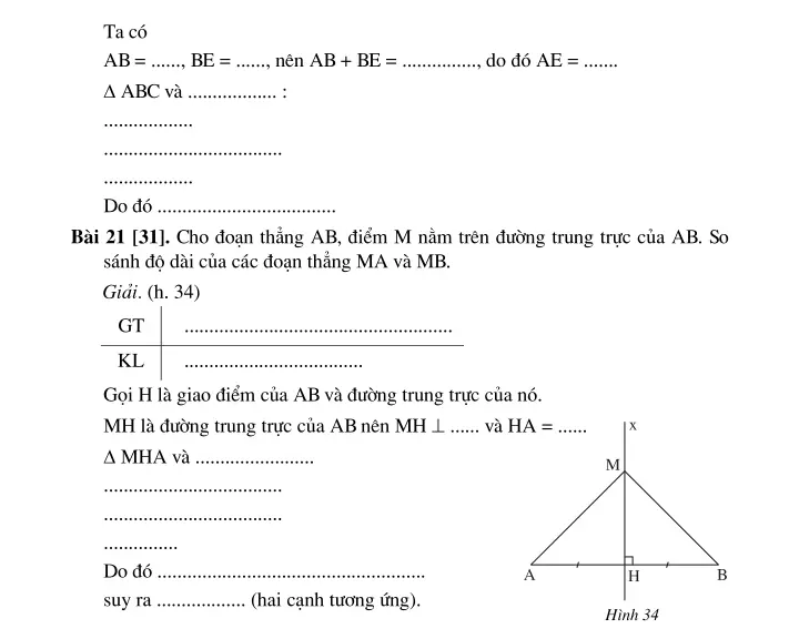 Bài 4: Trường hợp bằng nhau thứ hai của tam giác: cạnh – góc – cạnh (c.g.c)