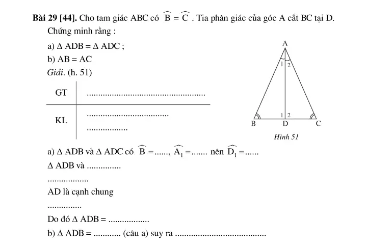 Bài 5: Trường hợp bằng nhau thứ ba của tam giác: góc – cạnh – góc (g.c.g)