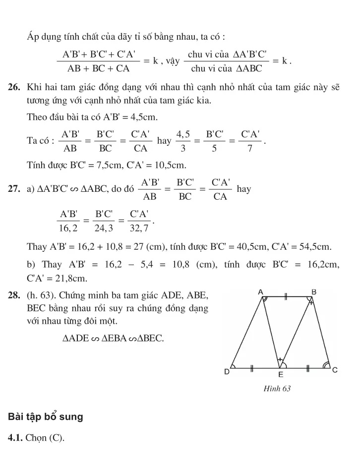 Bài 8: Các trường hợp đồng dạng của tam giác vuông