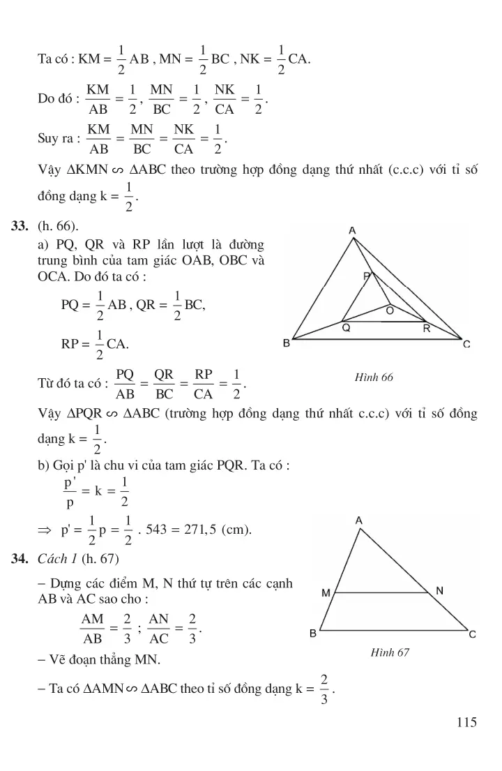 Bài 1: Định lí Ta-lét trong tam giác