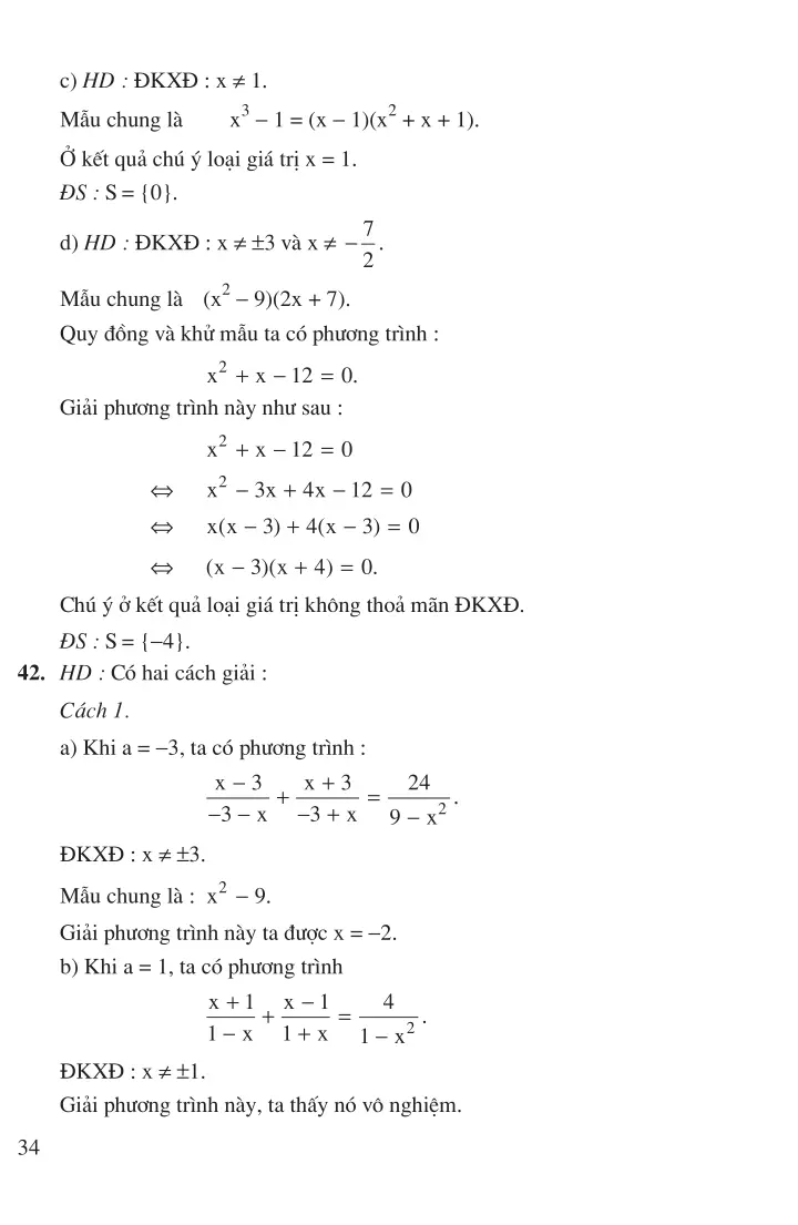 Bài 1: Mở đầu về phương trình