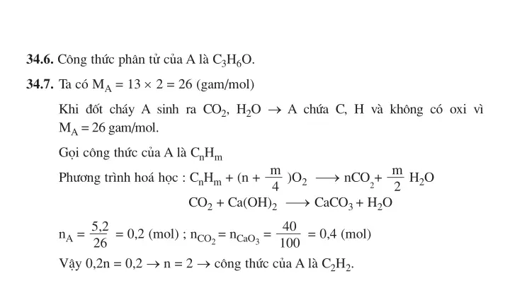 Bài 34: Khái niệm về hợp chất hữu cơ và hóa học hữu cơ