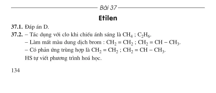 Bài 37: Etilen