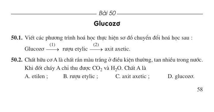 Bài 50: Glucozơ