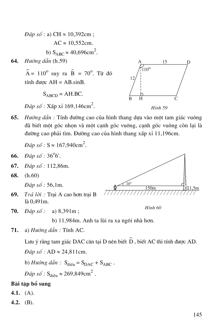 Bài 4: Một số hệ thức về cạnh và góc trong tam giác vuông