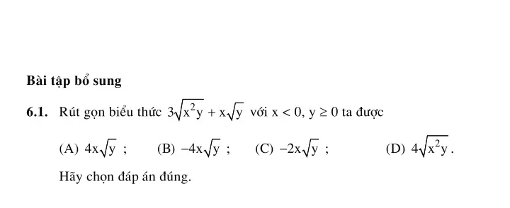 Bài 6: Biến đổi đơn giản biểu thức chứa căn thức bậc hai
