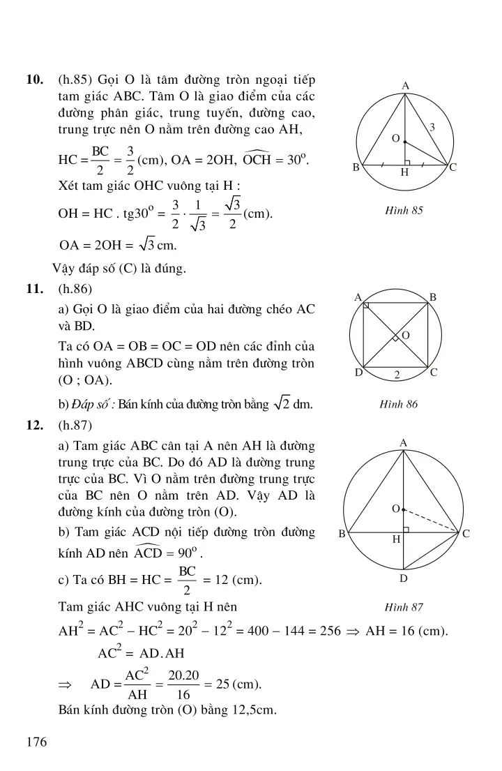 Bài 1: Sự xác định đường tròn. Tính chất đối xứng của đường tròn.