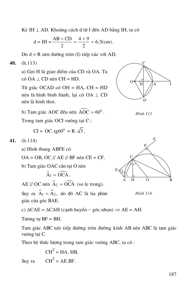 Bài 4: Vị trí tương đối của đường thẳng và đường tròn