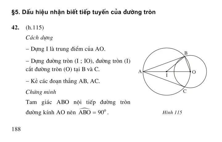 Bài 5: Dấu hiệu nhận biết tiếp tuyến của đường tròn.