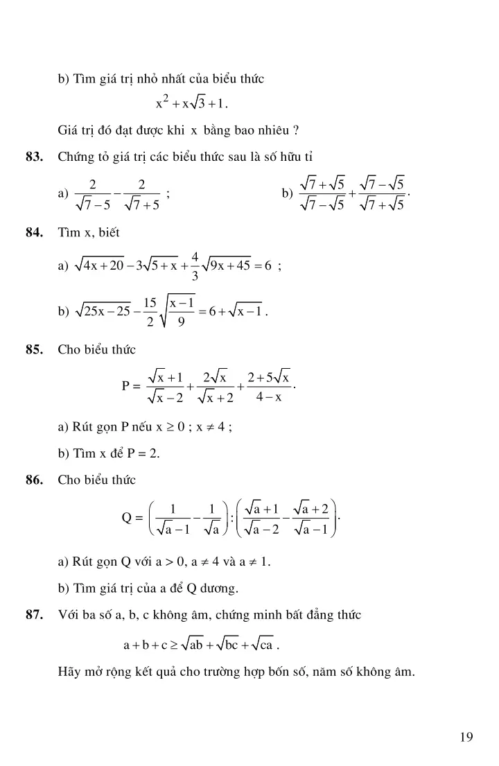 Bài 8: Rút gọn biểu thức chứa căn thức bậc hai