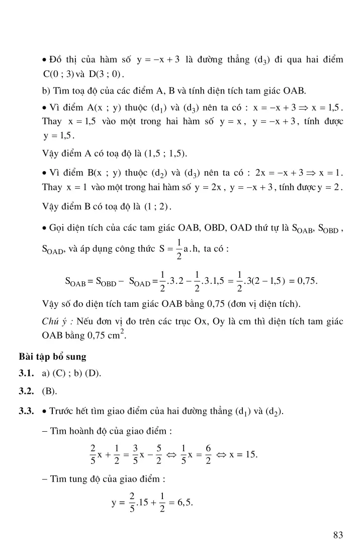 Bài 3: Đồ thị của hàm số y = ax + b