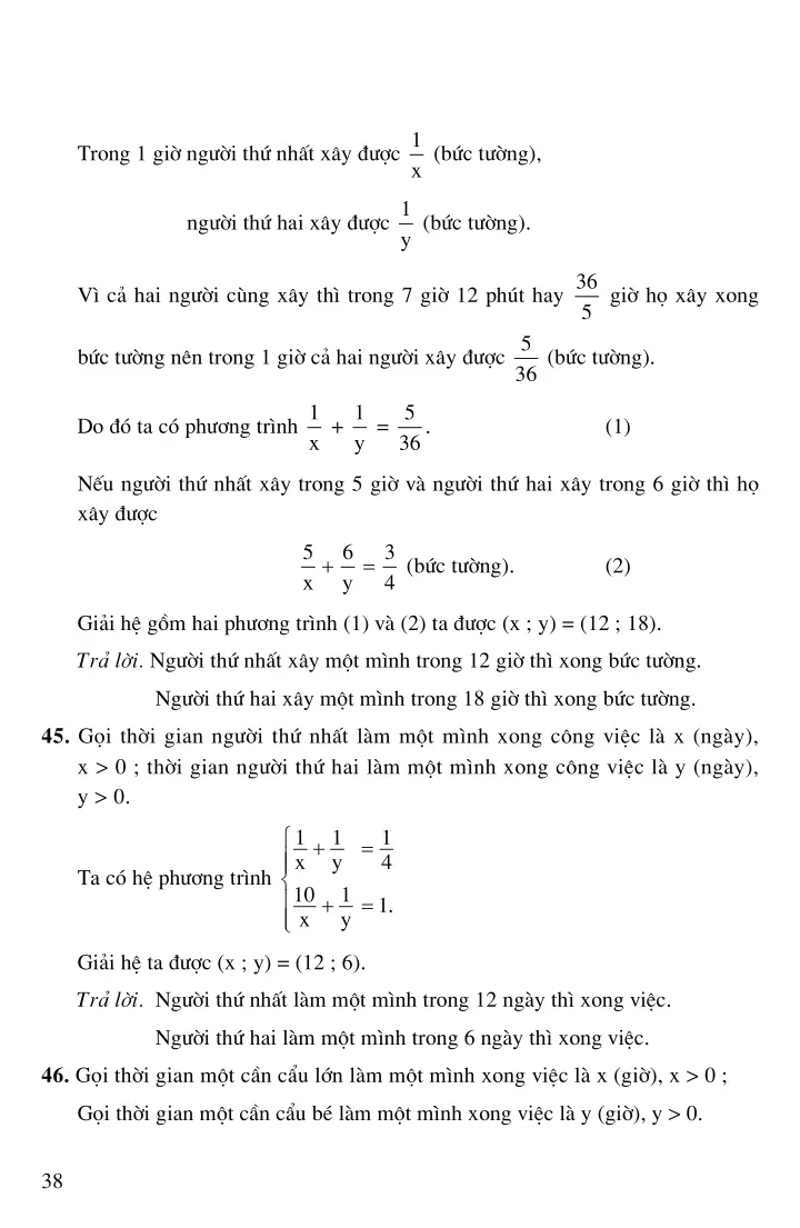 Bài 5: Giải bài toán bằng cách lập hệ phương trình