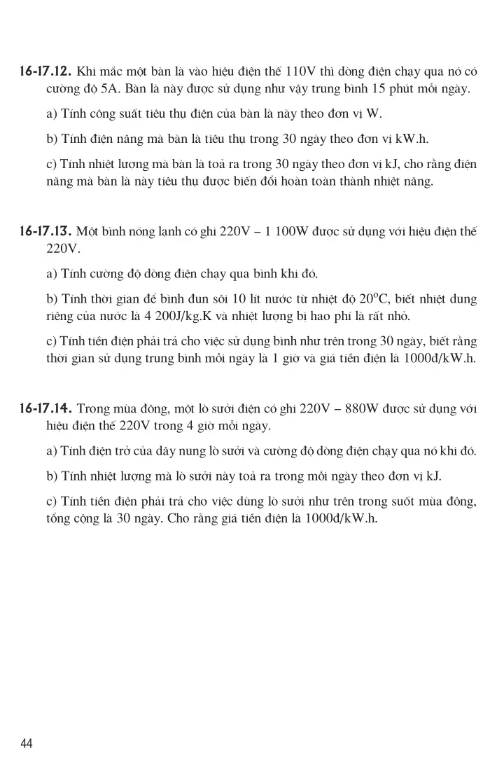 Bài 16 – 17: Định luật Jun – Len-xơ. Bài tập vận dụng định luật Jun – Len-xơ