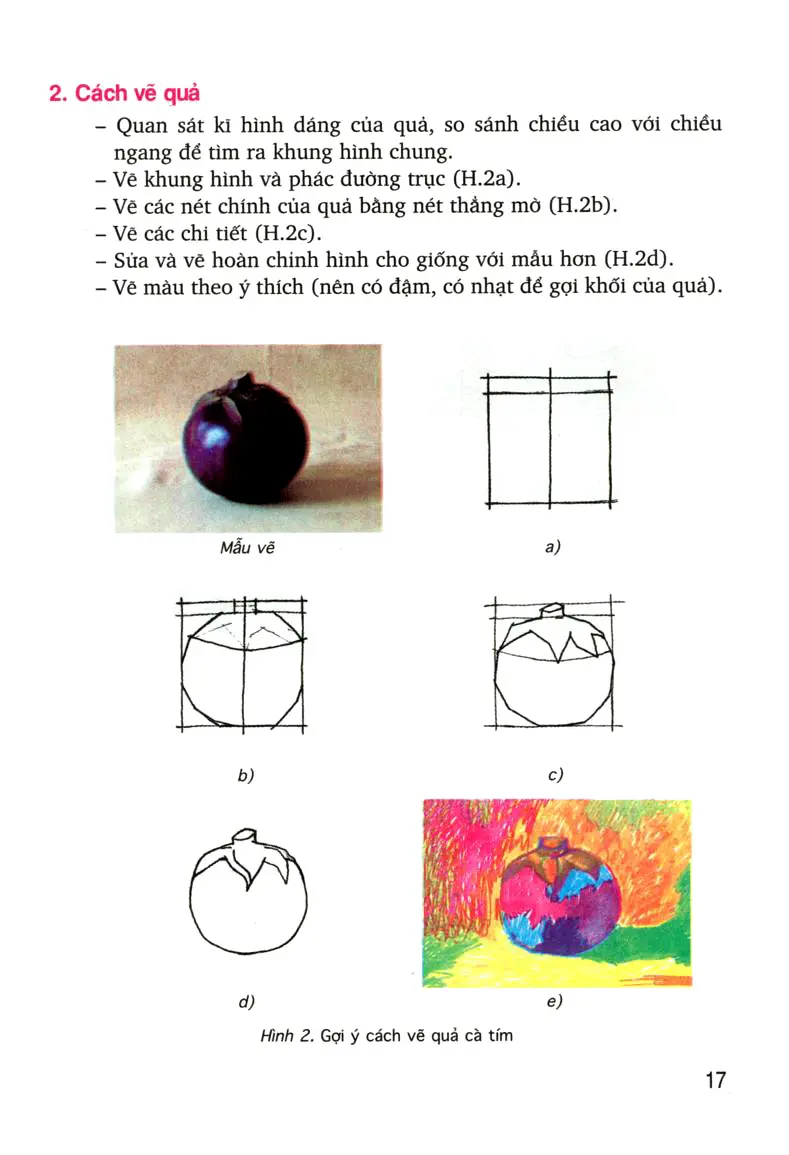 Bài 6: Vẽ theo mẫu: Về quả dạng hình cầu
