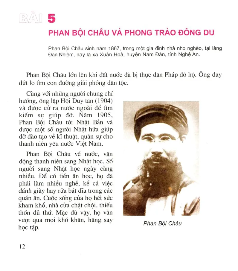 Bài 5: Phan Bội Châu và phong trào Đông Du