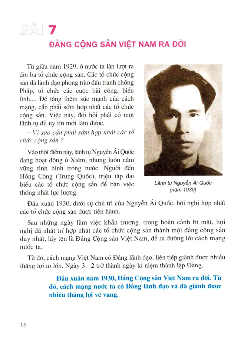 Bài 7: Đảng Cộng sản Việt Nam ra đời