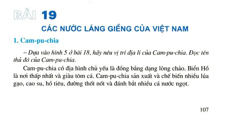 Bài 19: Các nước láng giềng của Việt Nam