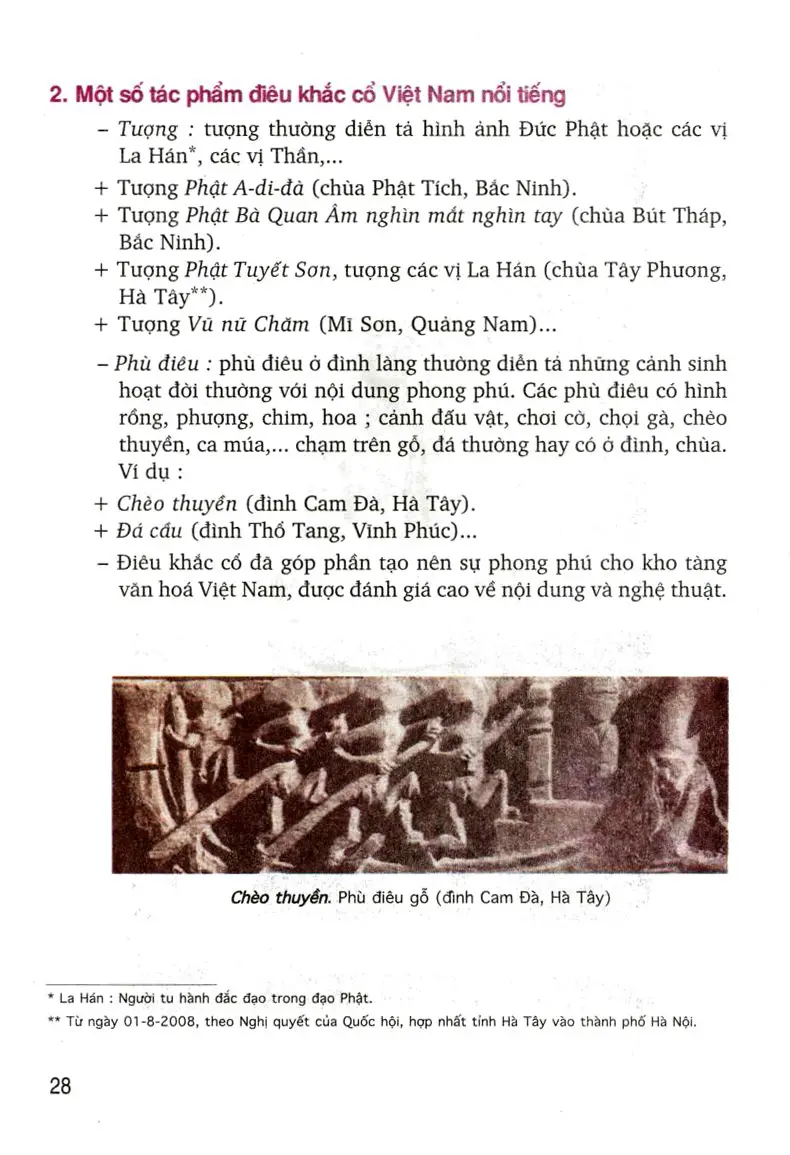 Bài 9: Thường thức mi thuật: Giới thiệu sơ lược về điêu khắc CỔ Việt Nam