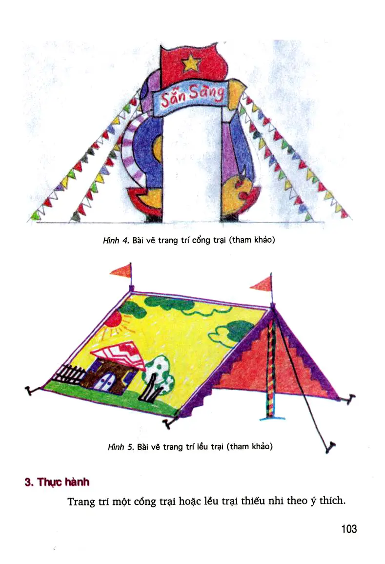 Bài 33: Vẽ trang trí: Trang trí CỐng trại hoặc lều trại thiếu nhi