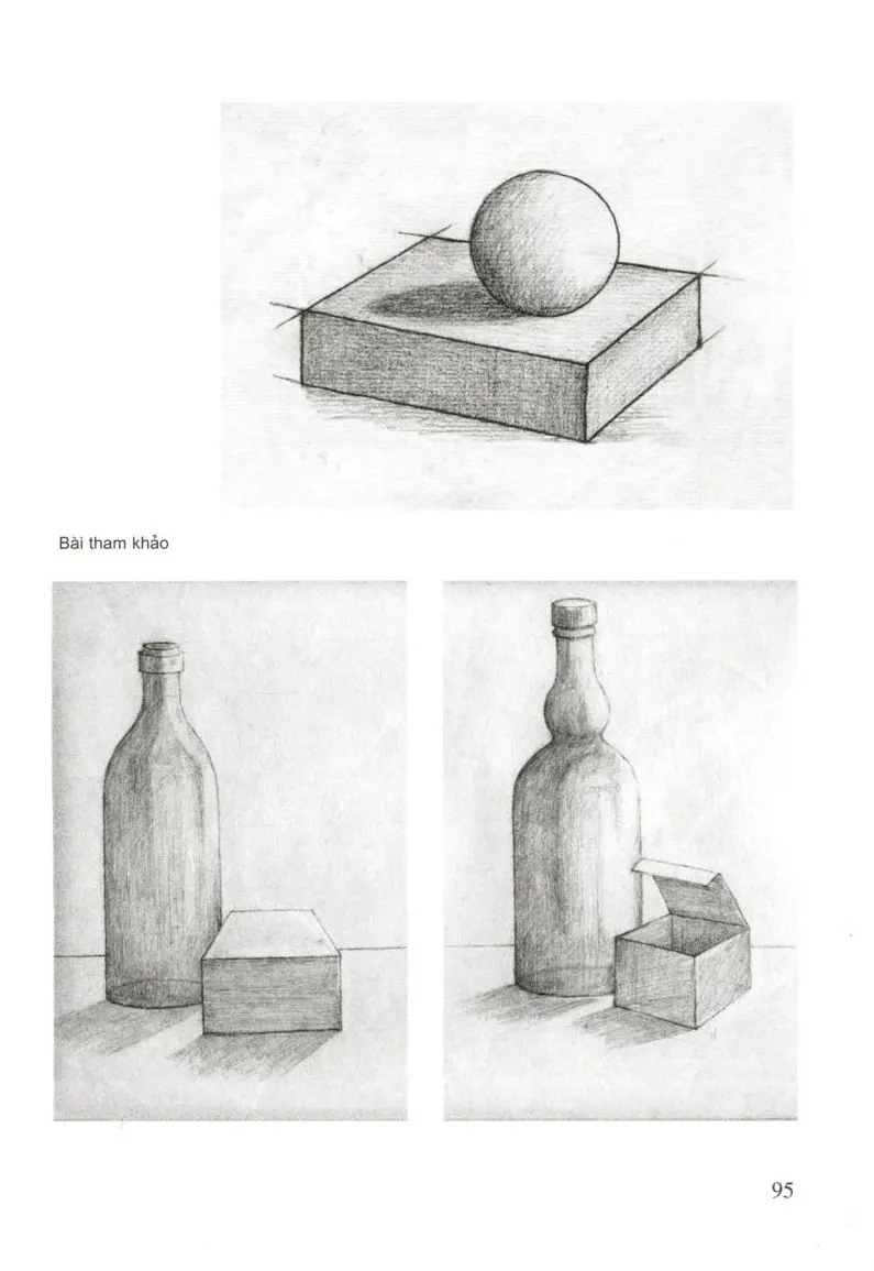 Vẽ theo mẫu: Mẫu có dạng hình hộp và hình cầu (Về hình)