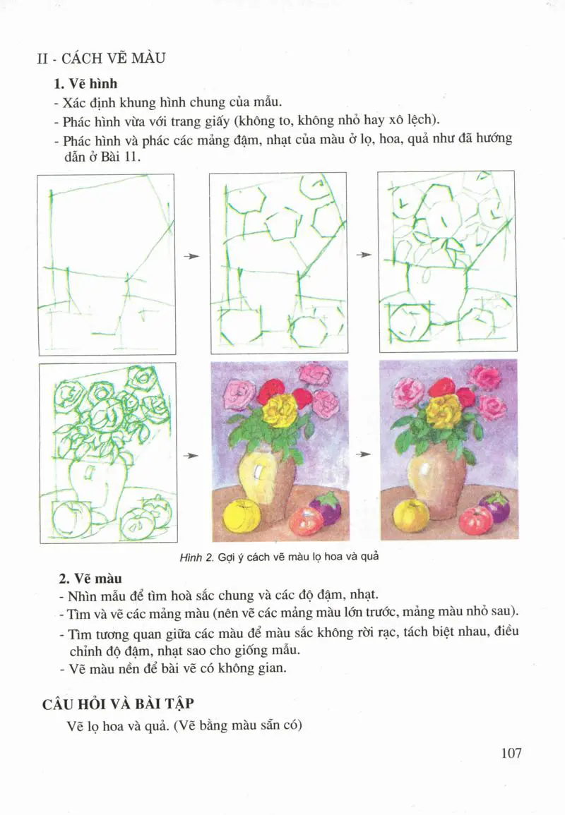 Bạn muốn học vẽ tranh theo mẫu một cách đơn giản và dễ dàng? Hãy xem bức tranh Lọ hoa và quả này, cùng với bảng màu chi tiết, bạn sẽ có thể vẽ một bức tranh vô cùng tuyệt đẹp chỉ trong một thời gian ngắn.
