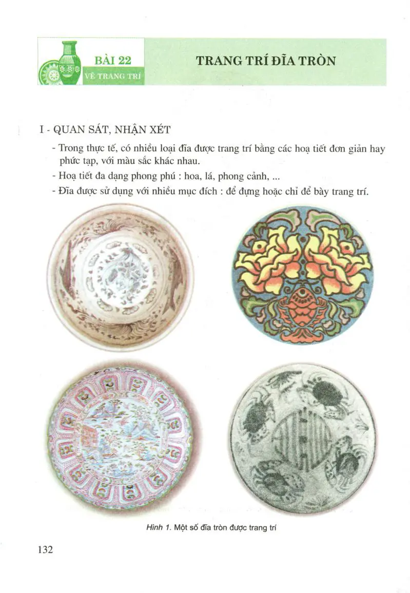 SGK Scan] ✓ Vẽ trang trí Trang trí đĩa tròn - Sách Giáo Khoa ...