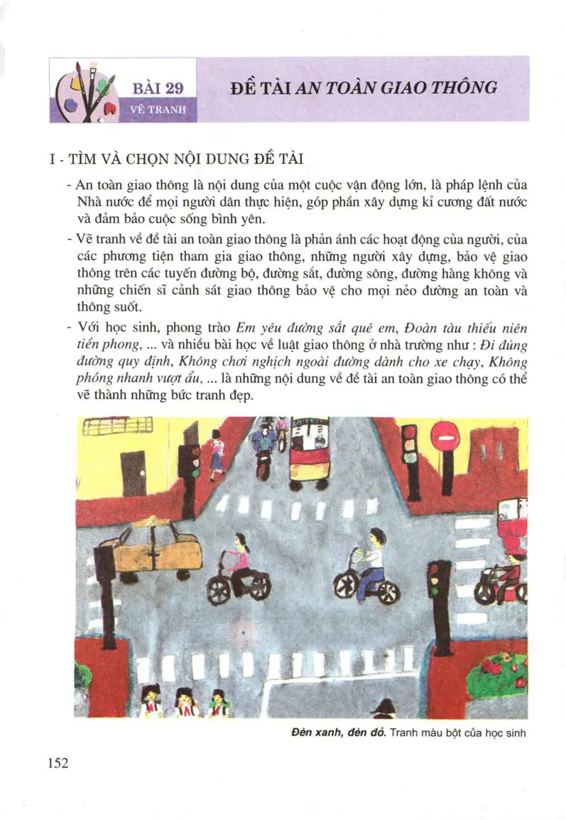 SGK Scan] ✓ Vẽ tranh Đề tài An toàn giao thông - Sách Giáo Khoa - Học  Online Cùng 
