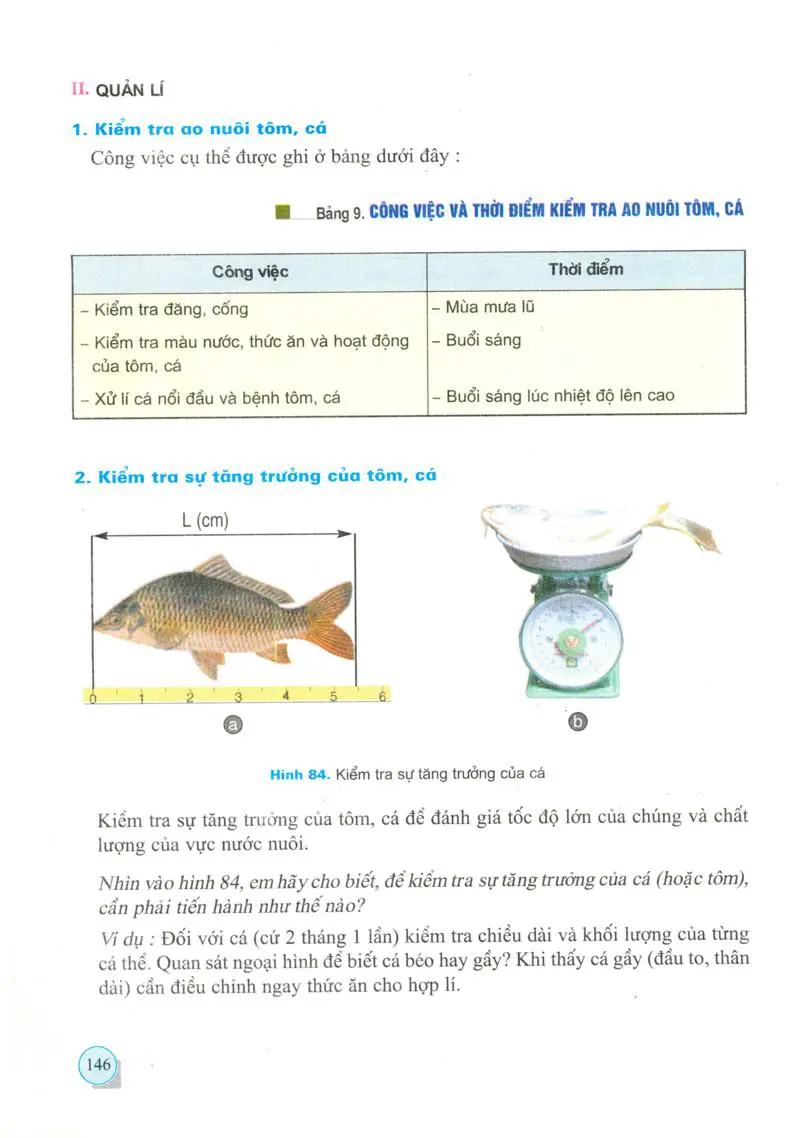 Bài 54: Chăm sóc, quản lý và phòng, trị bệnh cho động vật thuỷ sản ( tôm, cá)